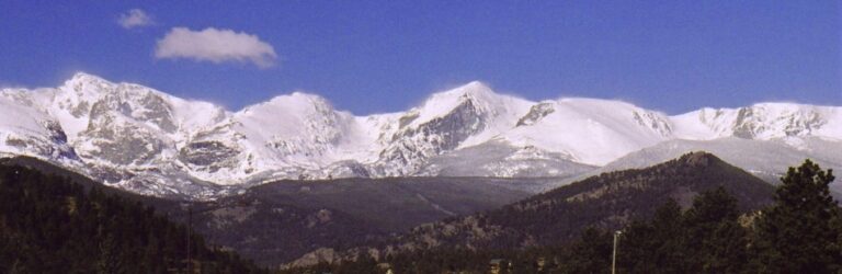 Snowy mountain range