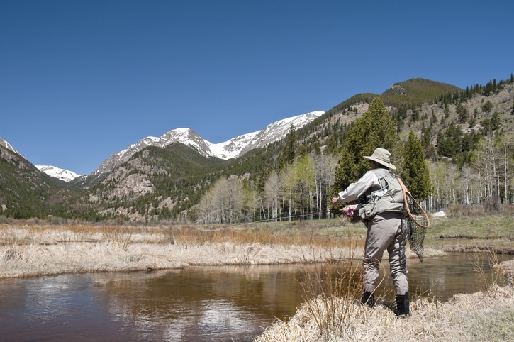 image of fly fishing in Estes Park