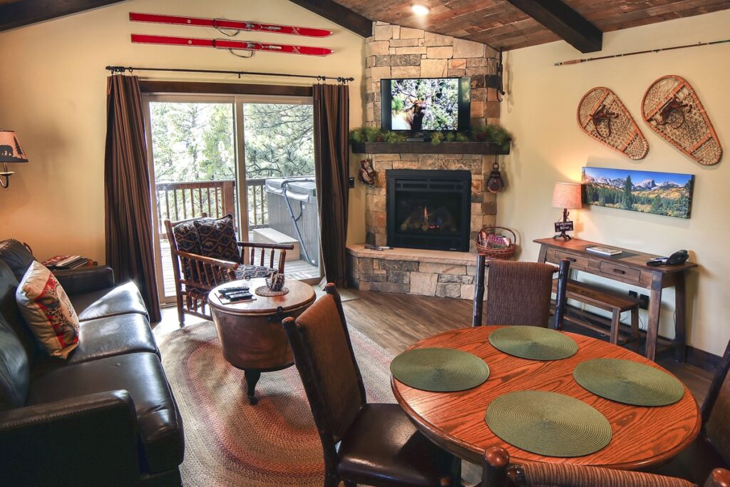 inside a cabin at rocky mountain resorts