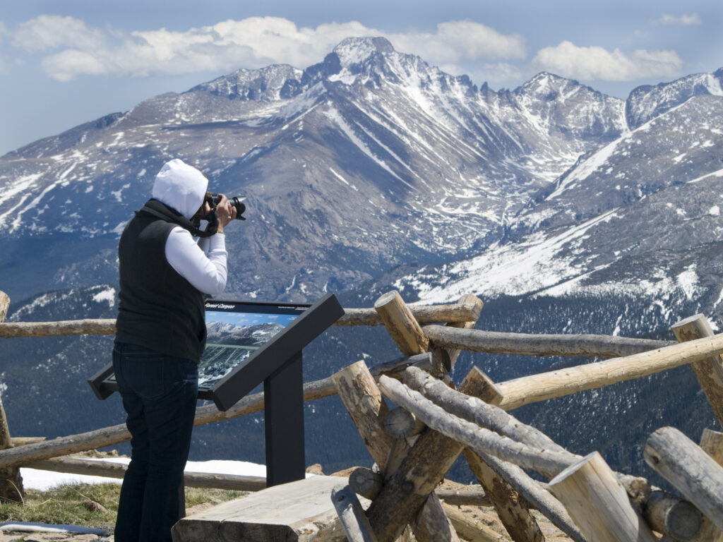 image of a photographer in rocky mountain national park