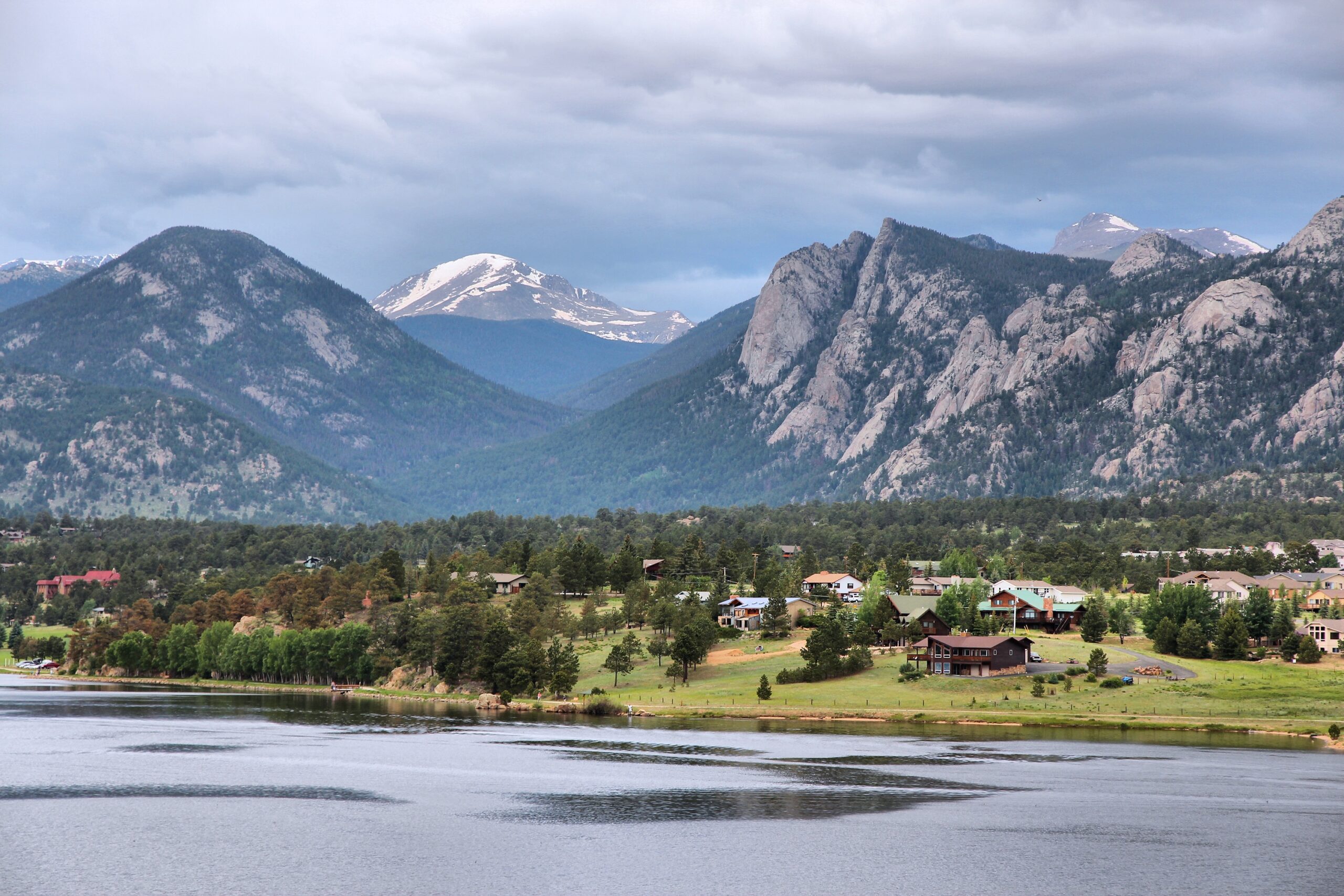 image of lake estes in estes park