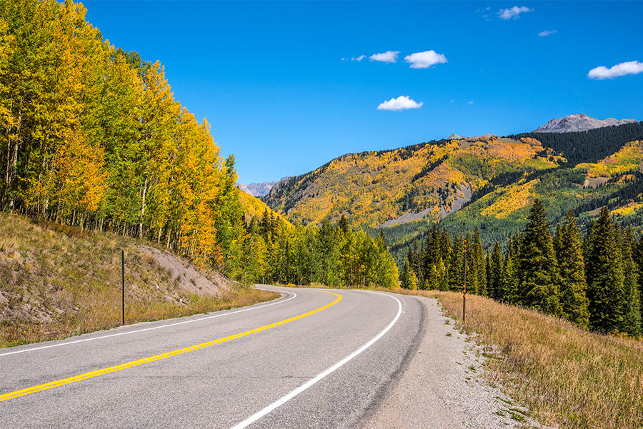 road in Estes Park, Colorado 