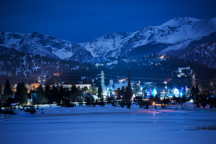 Winter Night in Estes Park