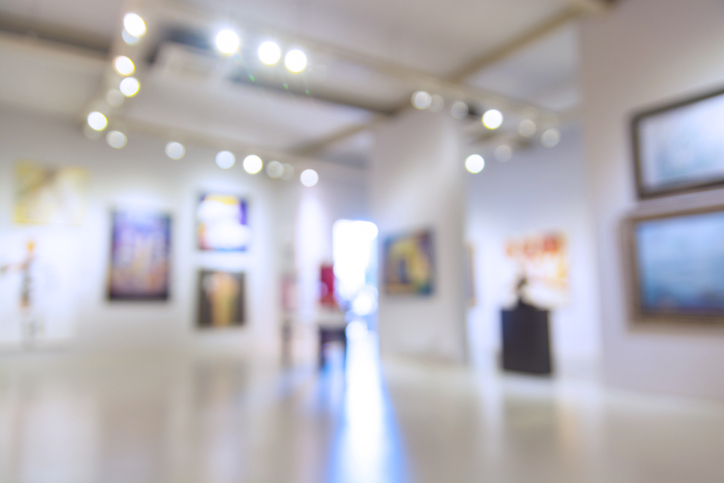 Abstract Blur Defocus Background of Art Gallery Museum exhibit